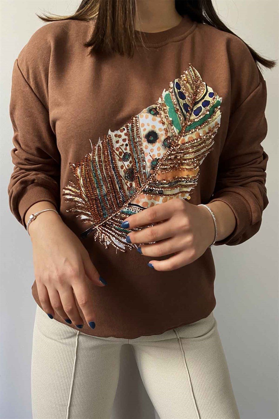 Yaprak Desen Sweat
