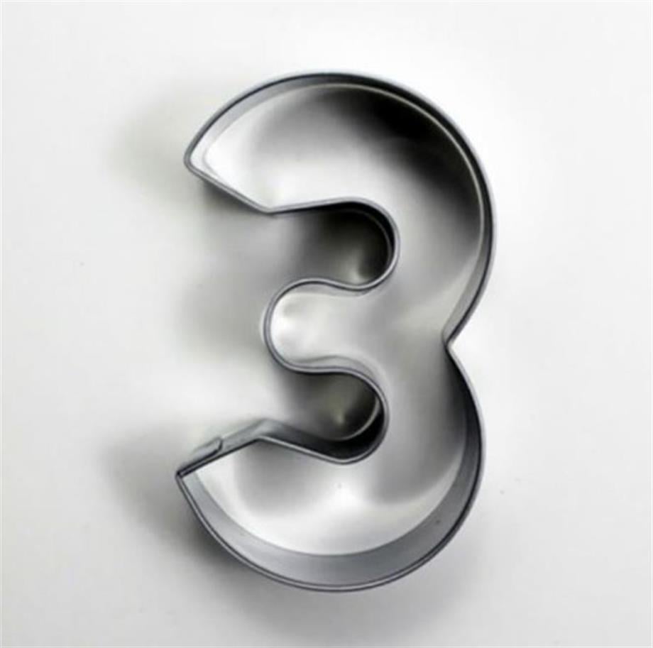 3 Rakamı Şekilli Metal Kurabiye Kalıbı Dk-3