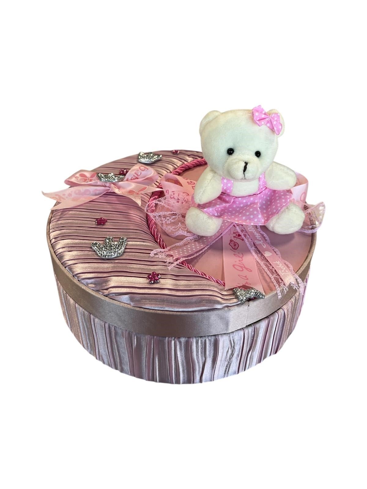BER-962  Çikolata Kutusu Bebek Serisi Special Ayıcıklı Yuvarlak 750 gr