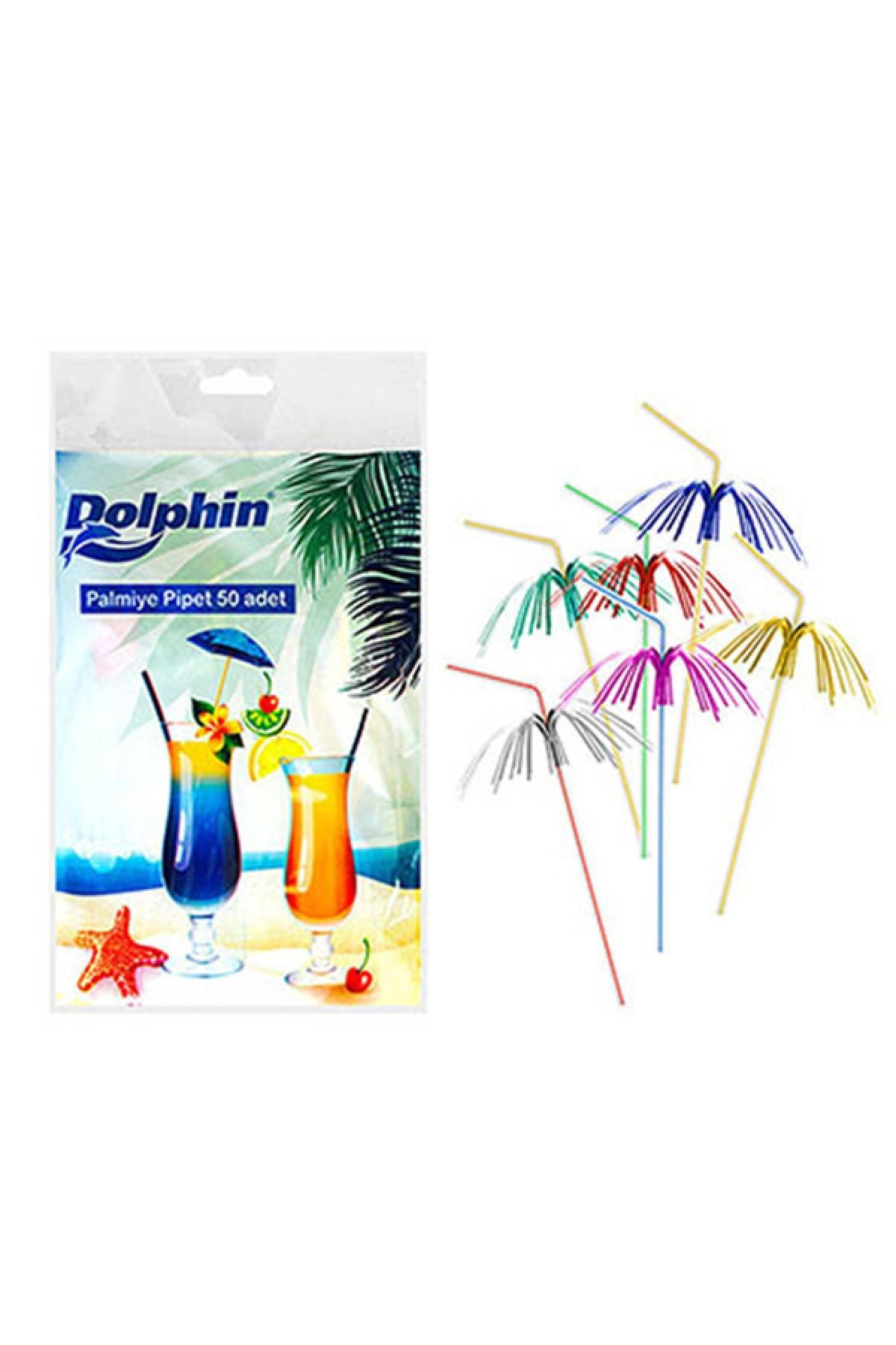 Dolphin Palmiye Dekoratif Pipet 50'li (Akt. )