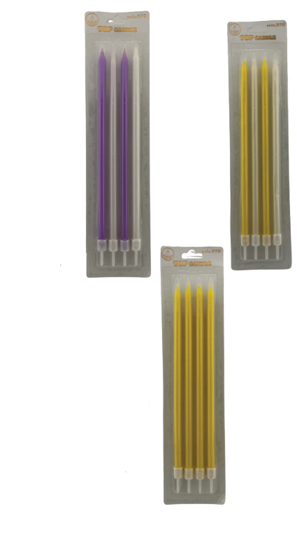 Dr.Gusto Renkli 4'lü Mum 18,2 cm Kod:970
