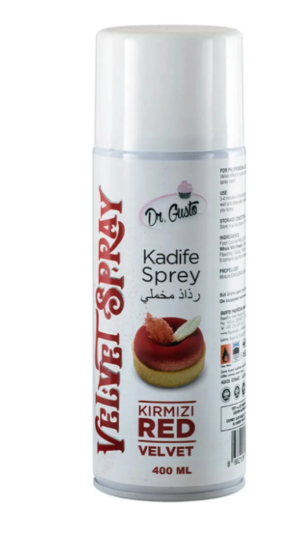 Dr.Gusto Kadife Sprey Boya Kırmızı 400 ml