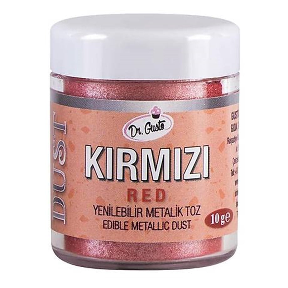 Dr.Gusto Yenilebilir Metalik Kırmızı Toz Boya 10 gr