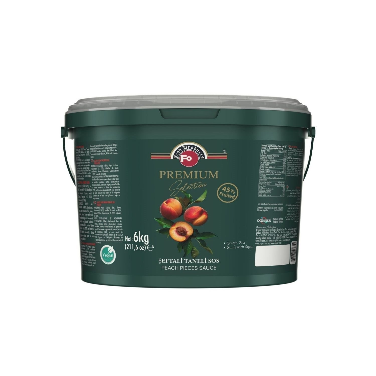 Fo Şeftali Taneli Sos 6 kg