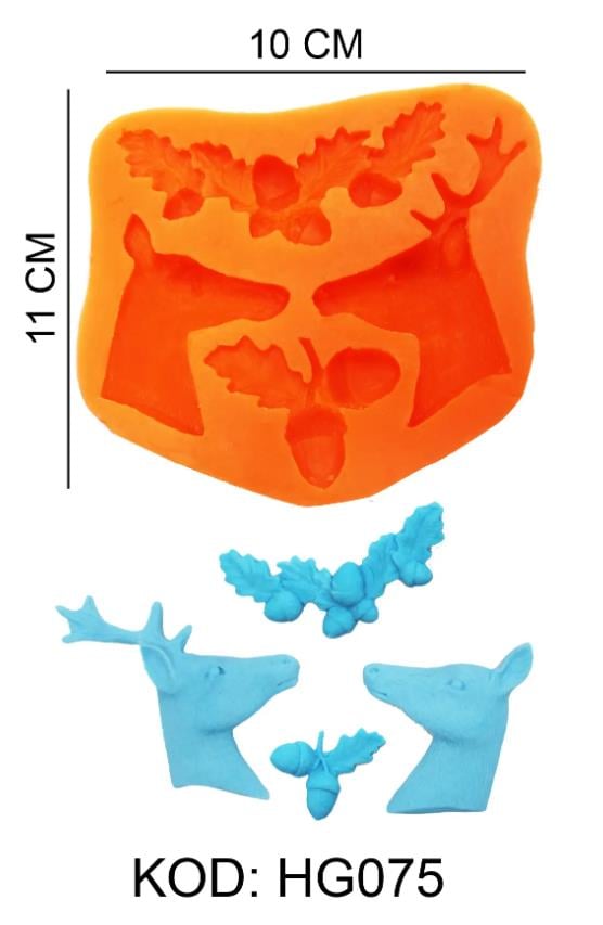 HG075 Yılbaşı Figürlü Silikon Kalıbı