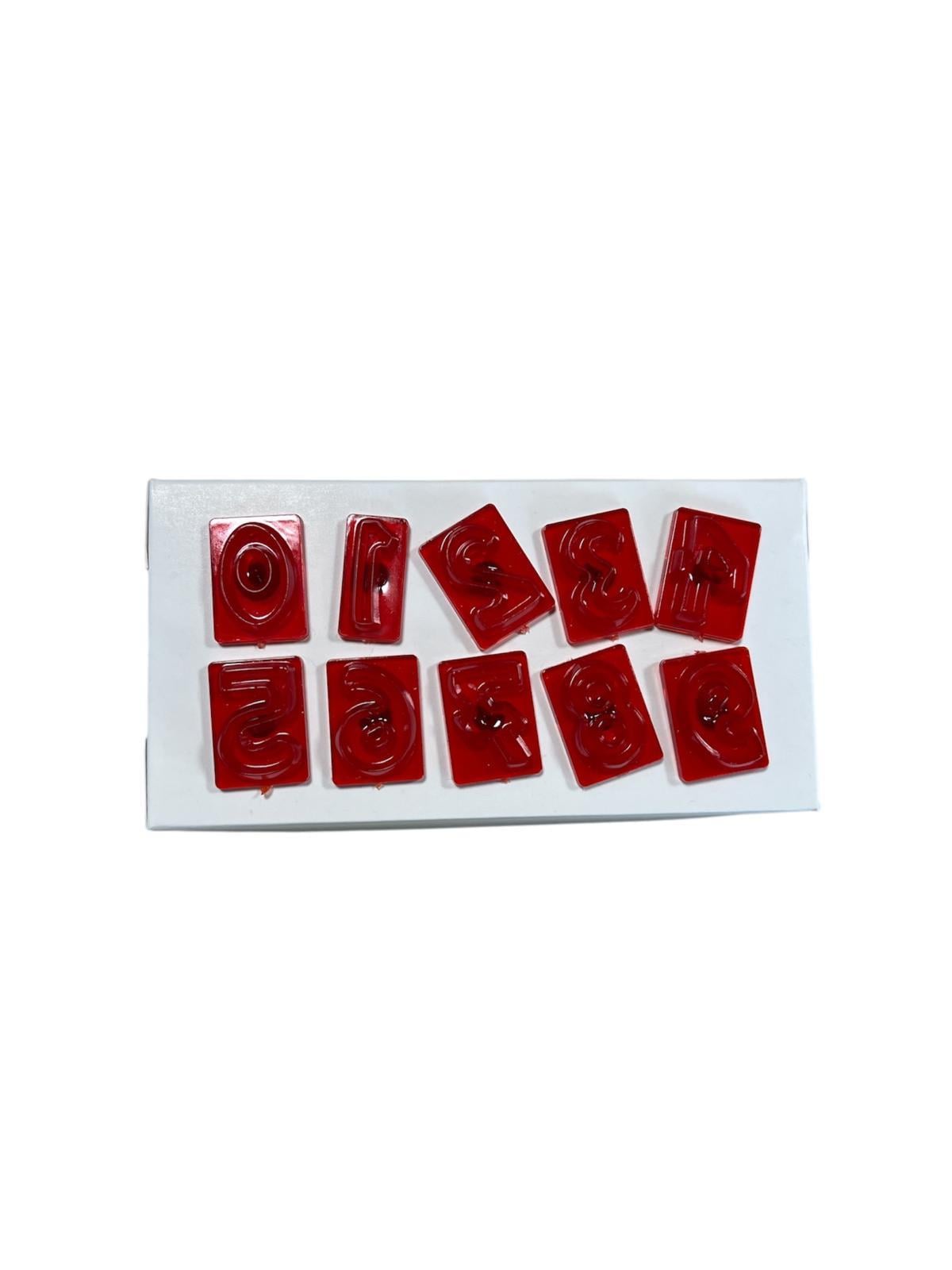 Jh-Ds115 Plastik 1-9  Rakam Kırmızı (1BES274)