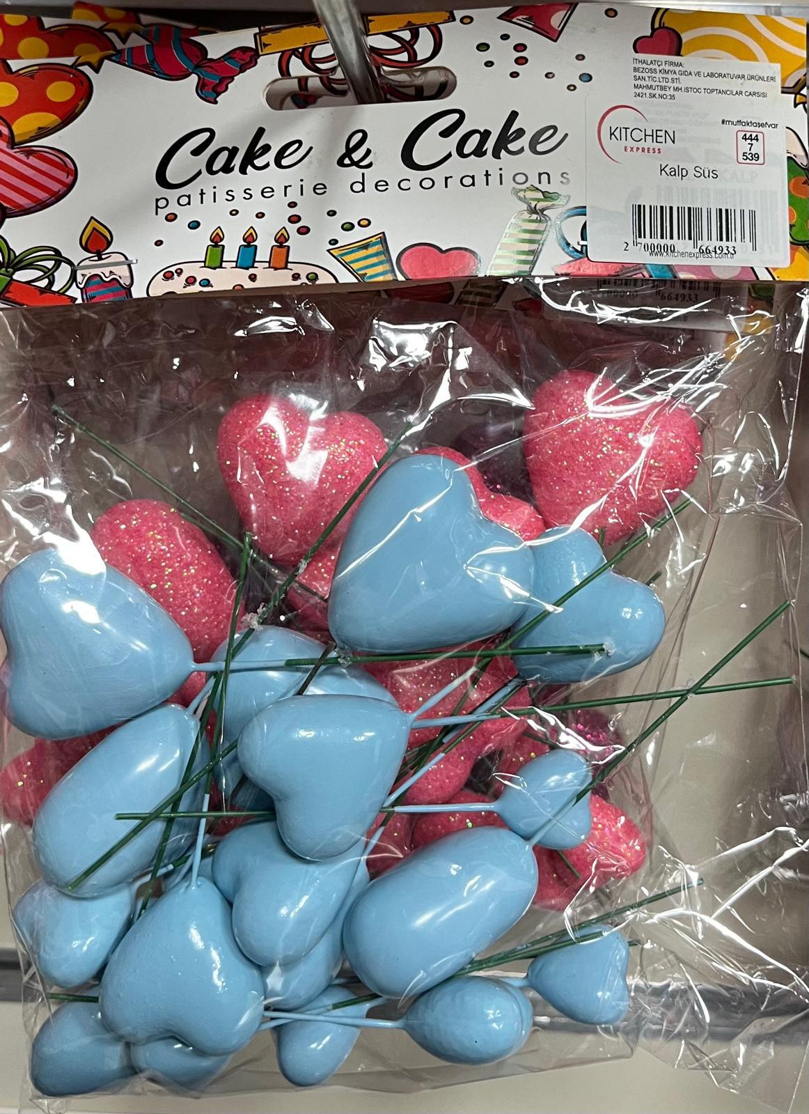 Kalpli Pasta Üstü Renkli Süs