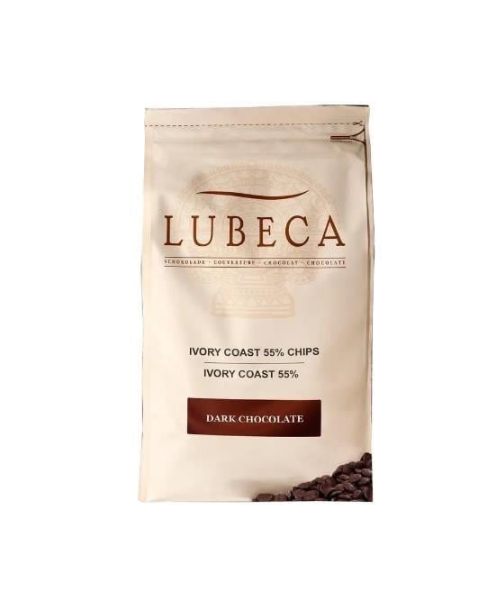 Lubeca Ivory Coast % 55 Chips - Bitter Damla Drop 10 kg