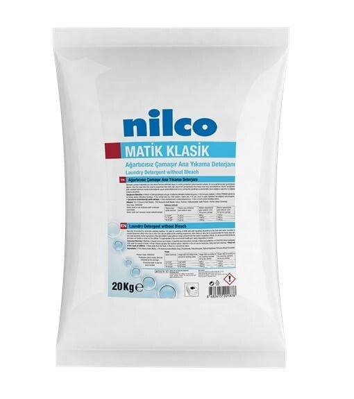 Nilco (32002332) Matik Klasik Ağartıcısız Çamaşaır Ana Yıkama Toz Deterjanı 20 Kg