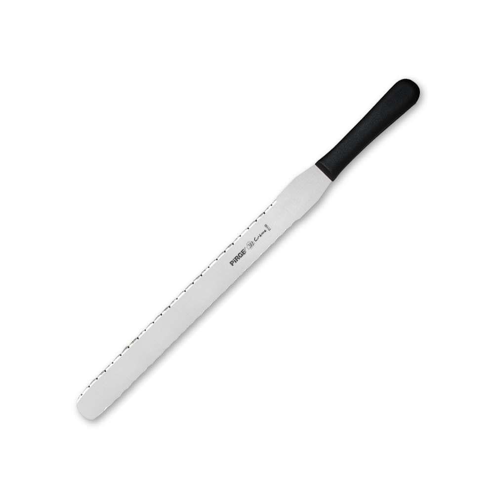 Pirge 71195-01 Creme Pasta Bıçağı Çift Dişli 35 cm Siyah