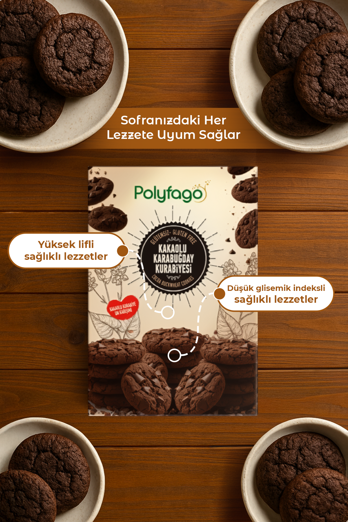 Polyfago Glutensiz Karabuğday Pandispanya Unu Karışımı 450 gr