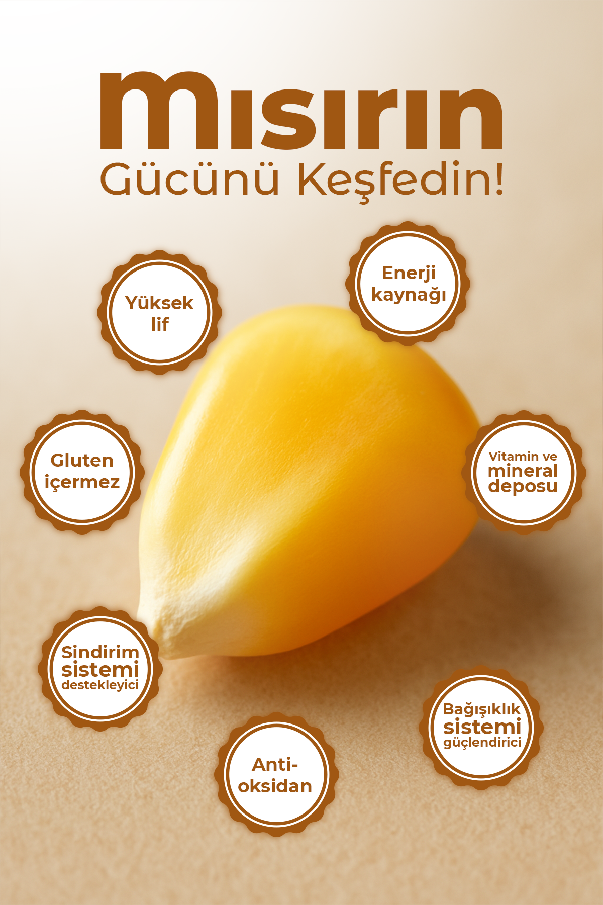 Polyfago Glutensiz Kavrulmuş Mısır Unu 500 gr