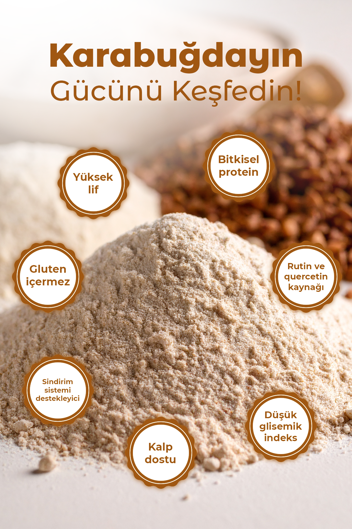 Polyfago Glutensiz Kurabiye ve Kek Karabuğday Unu Karışımı 500 gr