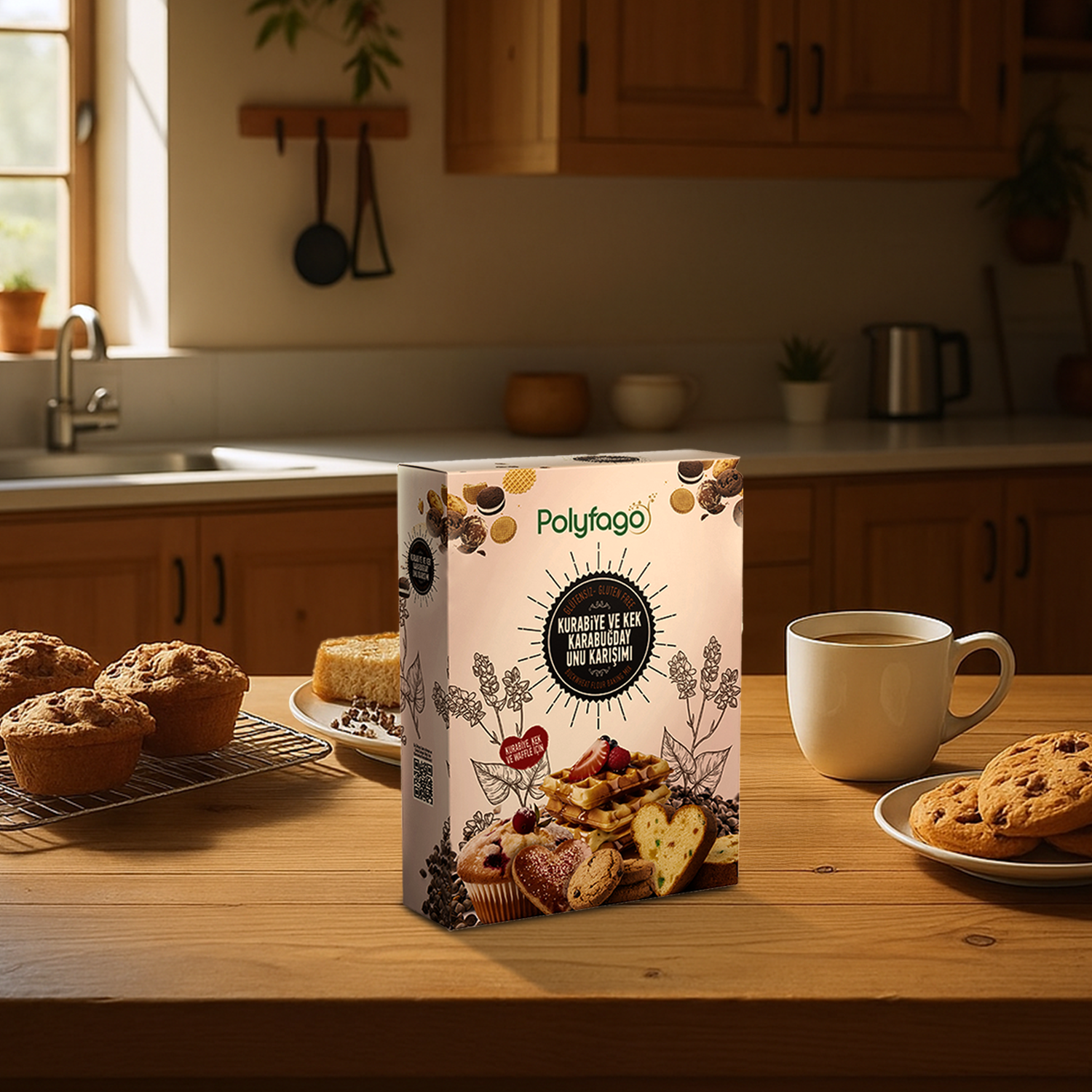 Polyfago Glutensiz Kurabiye ve Kek Karabuğday Unu Karışımı 500 gr
