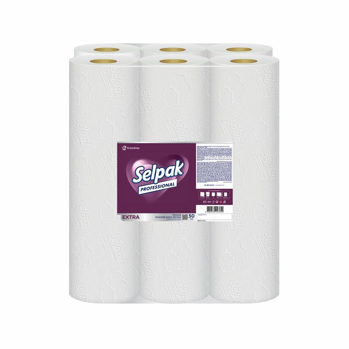 Selpak Professional Extra 7903493 Muayene Masa Örtüsü 50 m x 6 Adet