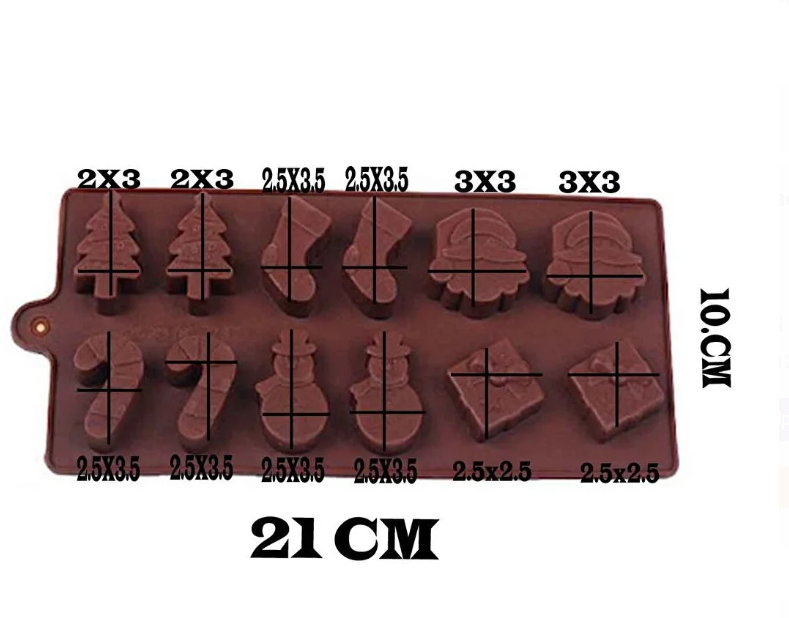 Silikon Kalıp Yılbaşı 12'li (BT1262)