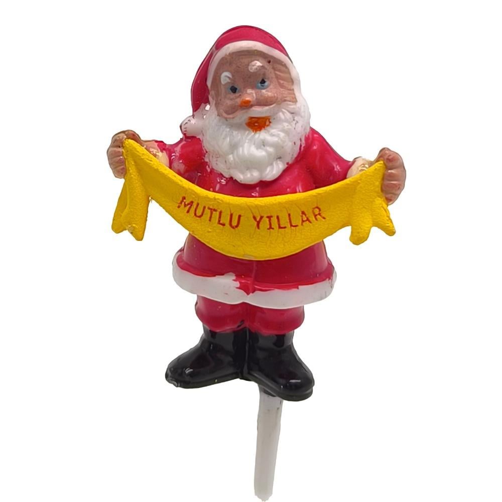 Yılbaşı Pasta Süsü Noel Baba Mutlu Yıllar Adetli