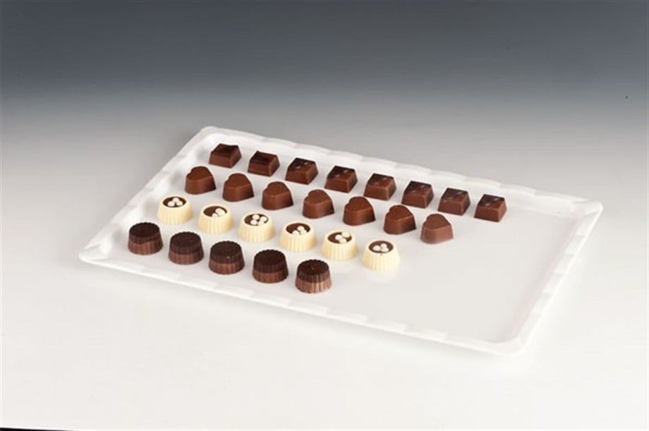 Zicco Polycarbonat Çikolata Teşhir Beyaz 28x43 Kod:Zcp 229