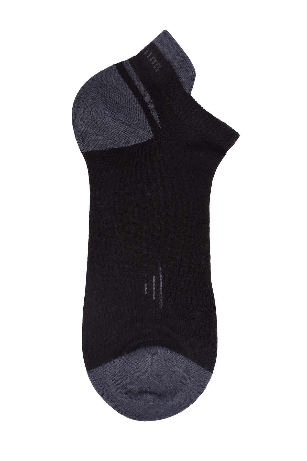 Erkek 12'li Bambu Patik Çorap 6763 SİYAH  JBR6763.0000012