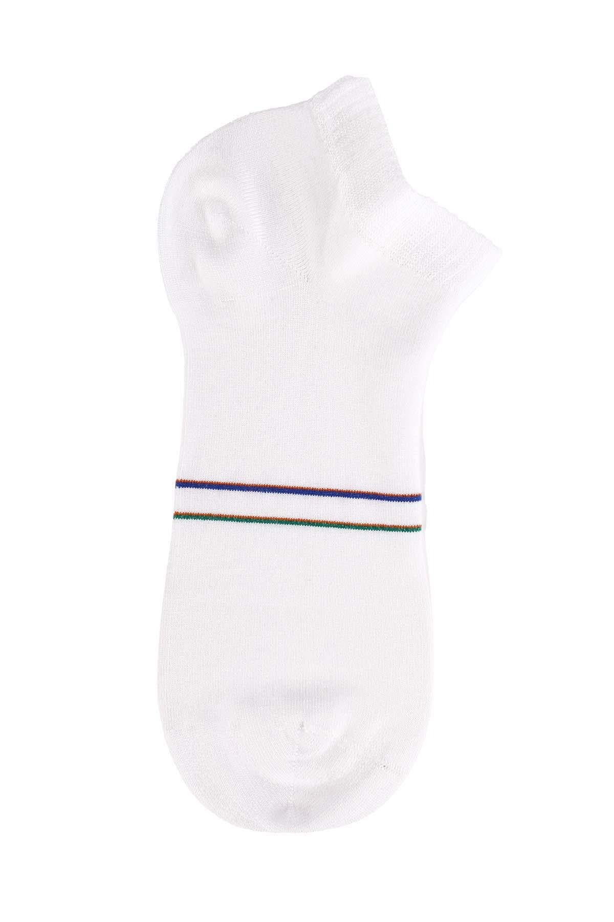 Erkek 12'li Bambu Patik Çorap 6764 BEYAZ  JBR6764.0000012