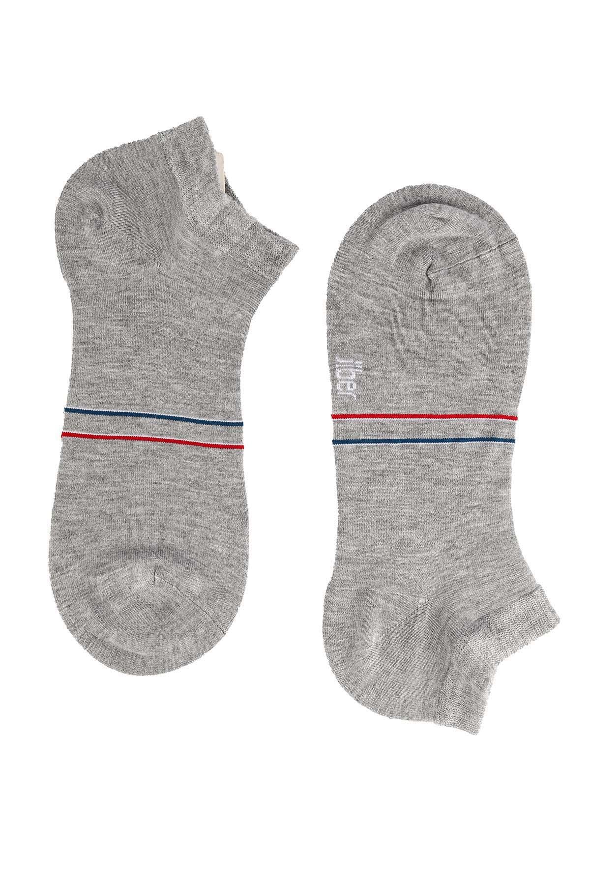 Erkek 12'li Bambu Patik Çorap 6764 GRİMELANJ  JBR6764.0000012