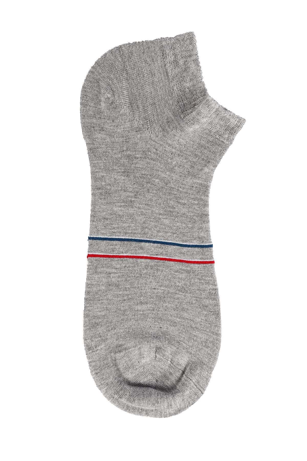 Erkek 12'li Bambu Patik Çorap 6764 GRİMELANJ  JBR6764.0000012