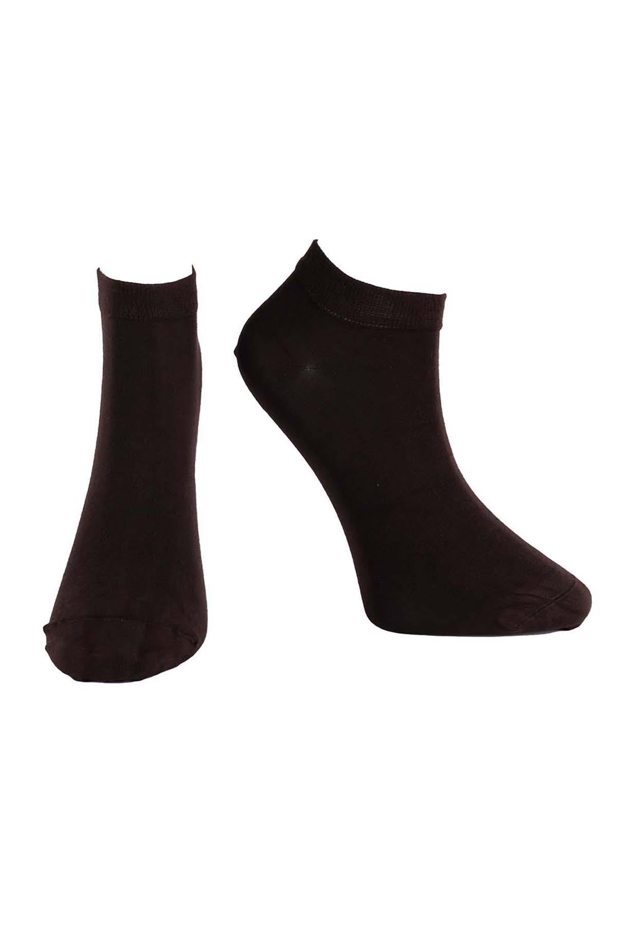 Erkek 12'li Kahve Bambu Patik Çorap 6750