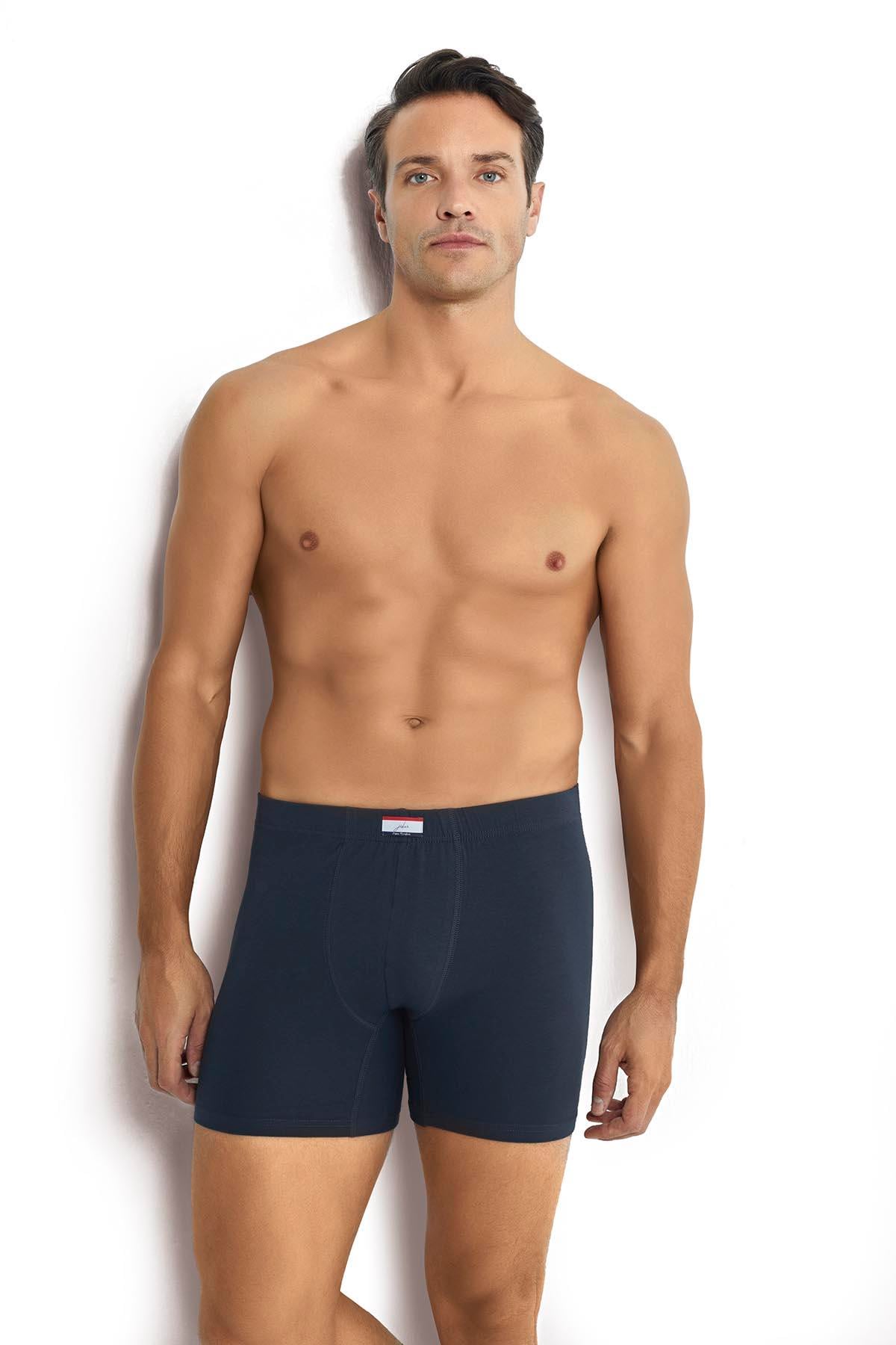 Erkek 6'lı Füme Pamuklu Likralı Boxer 274
