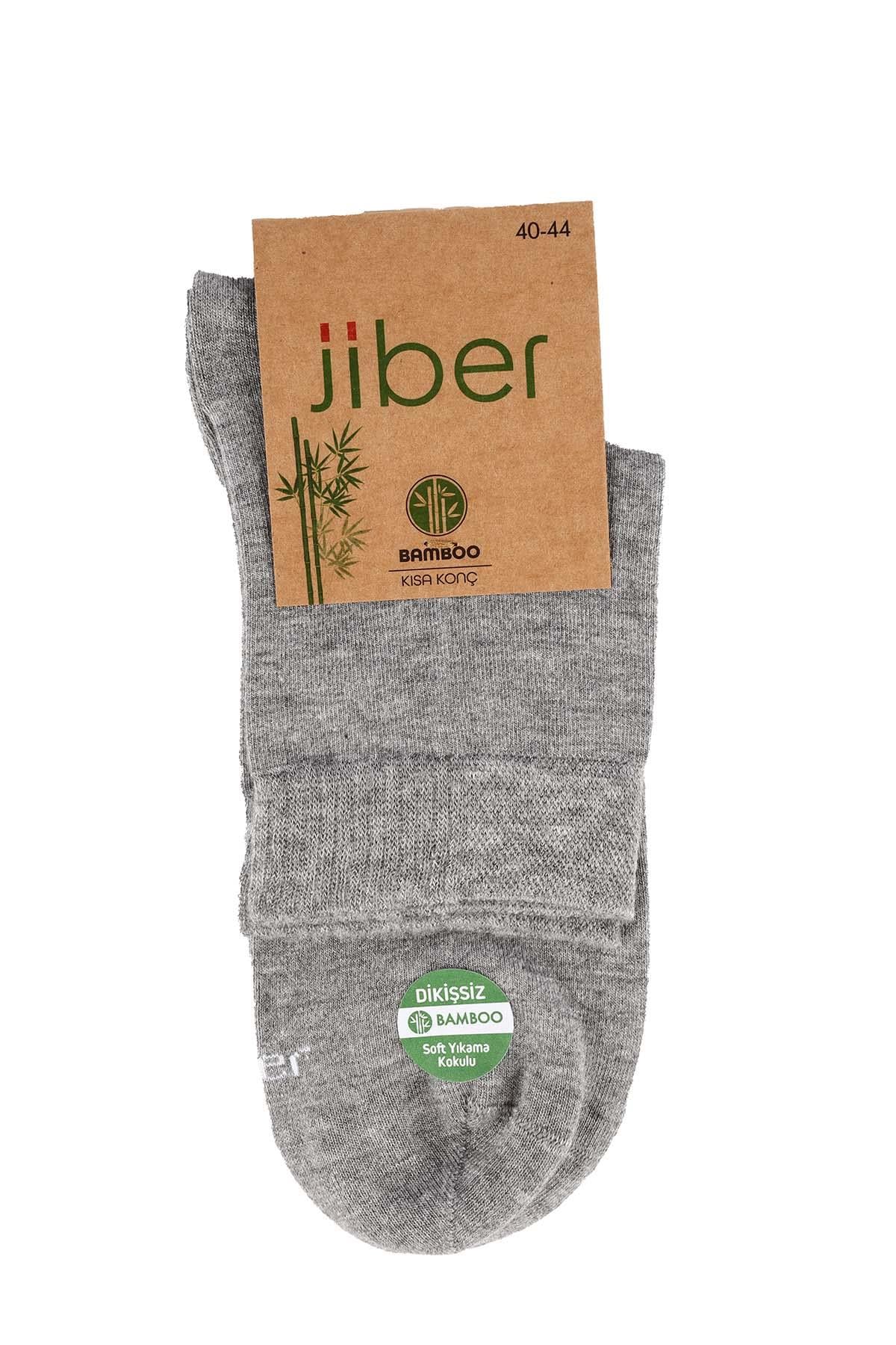 Erkek Bambu Yarım Konç Çorap 6451 GRİMELANJ  JBR6451.000001