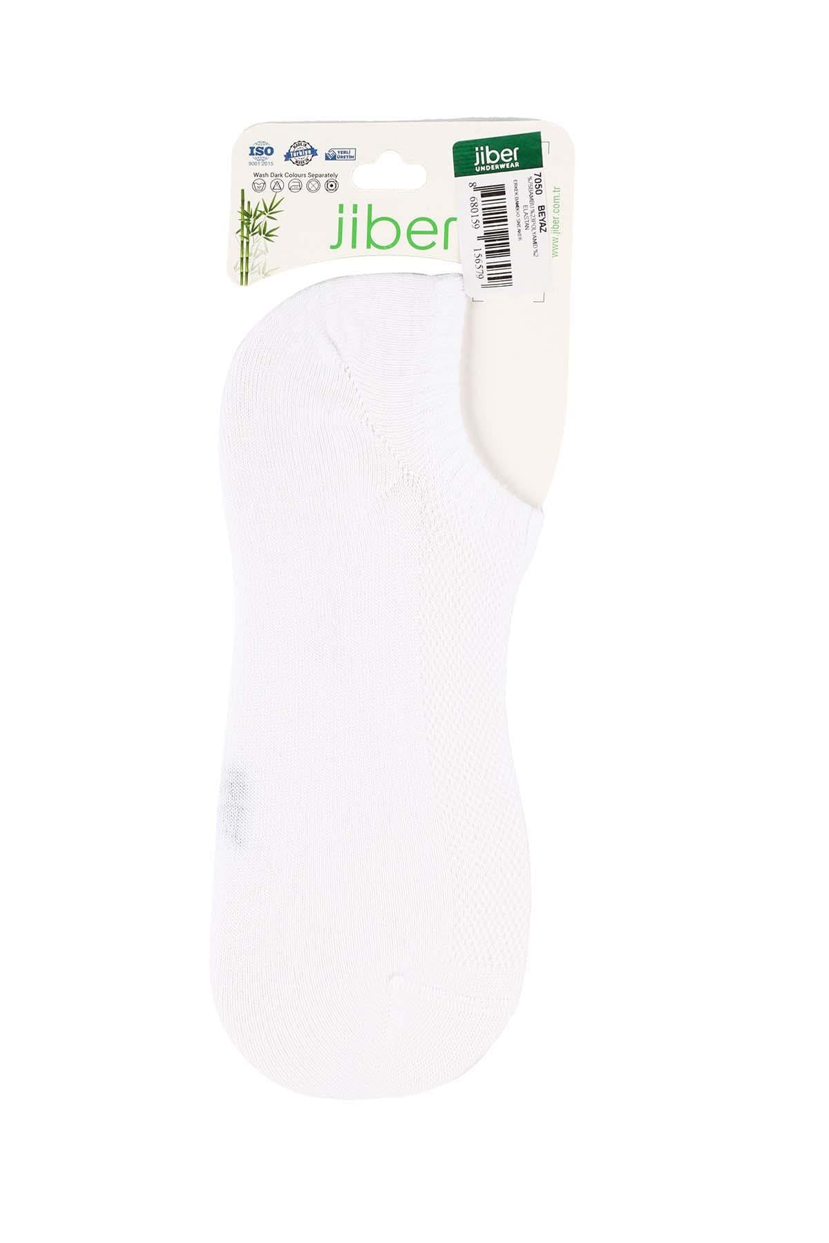 Erkek Bambu Sneaker Bambu Çorap 7050 Beyaz  JBR7050.000001