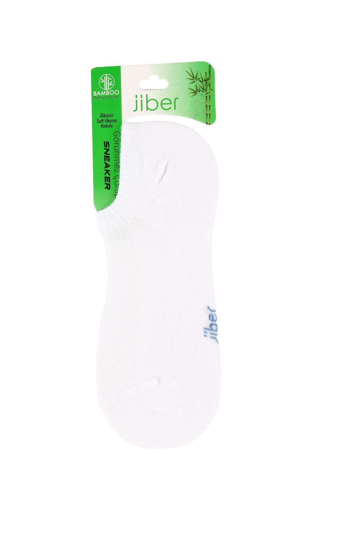 Erkek Bambu Sneaker Bambu Çorap 7050 Beyaz  JBR7050.000001