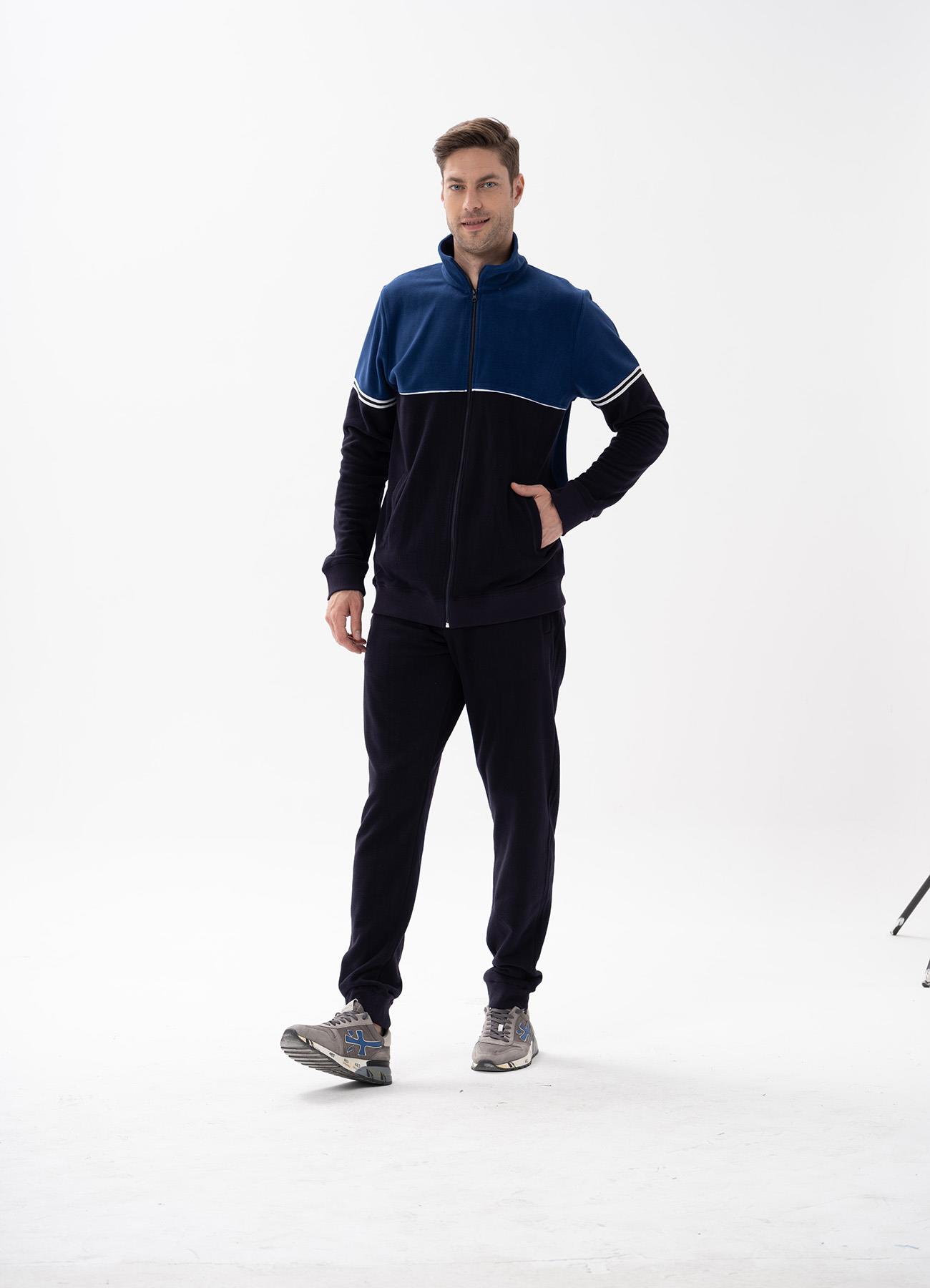 Erkek Fermuarlı Polar Pijama Takımı Lacivert  JBR15177.00001