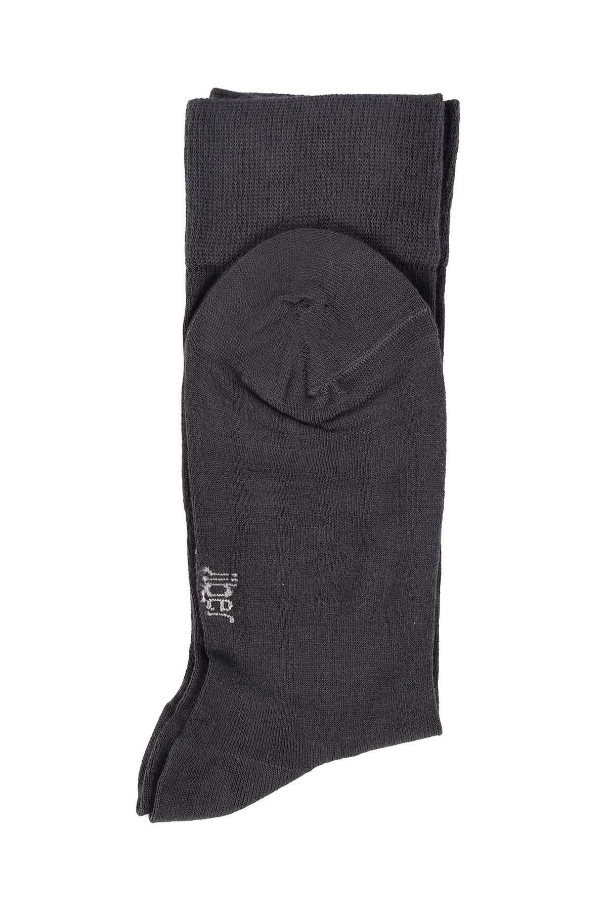 Erkek Füme Bambu Uzun Çorap 5519