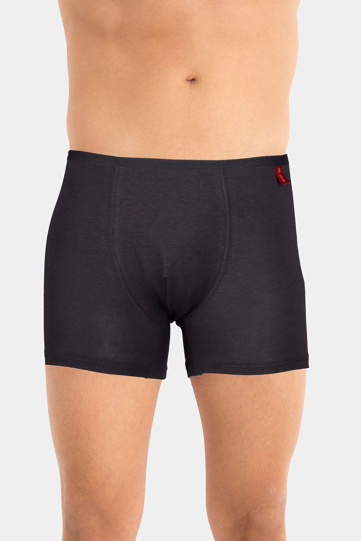Erkek İnce Lastikli Penye Modal Füme Boxer 286