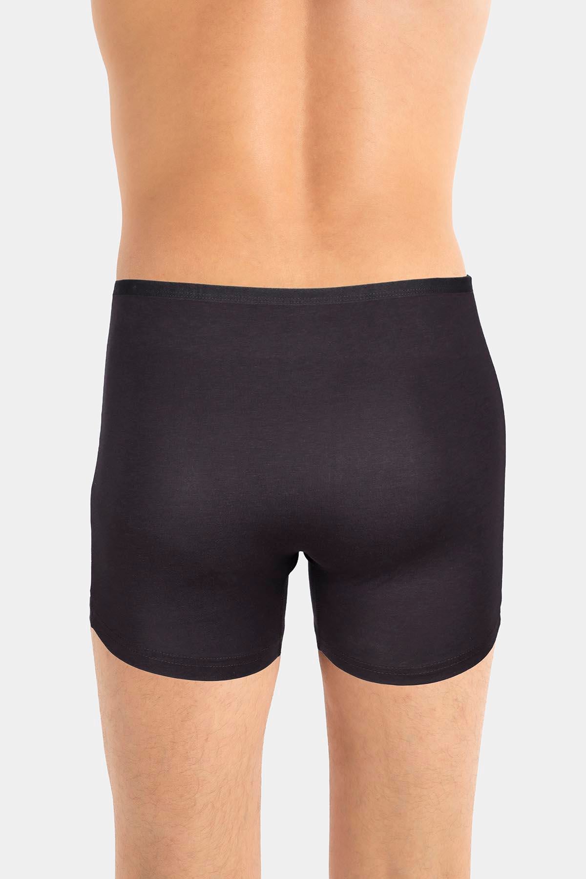 Erkek İnce Lastikli Penye Modal Füme Boxer 286