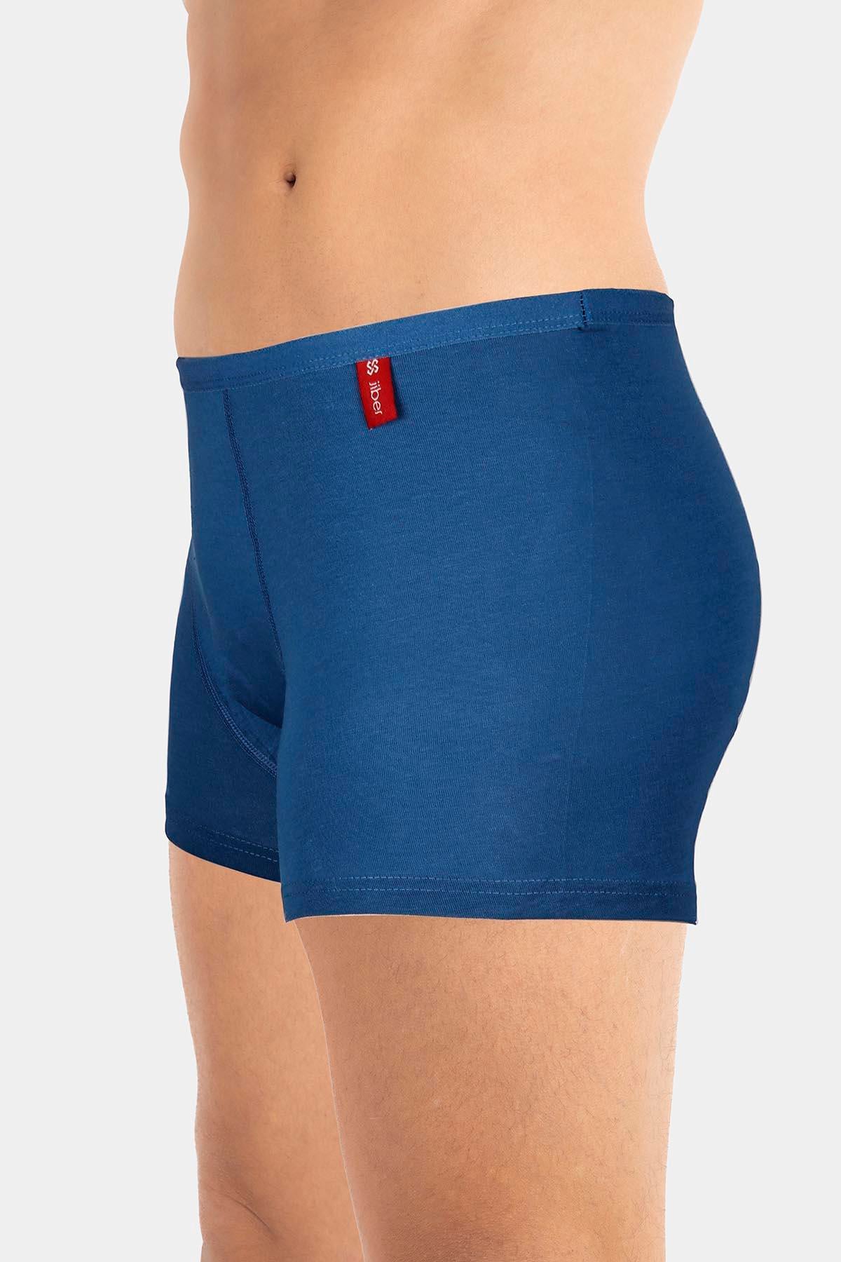 Erkek İnce Lastikli Penye Modal İndigo Boxer 286