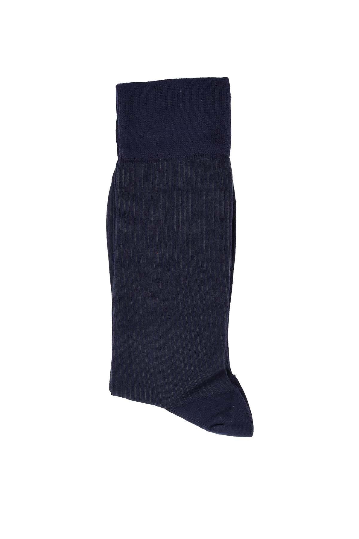 Erkek Lacivert Bambu Çorap 5505