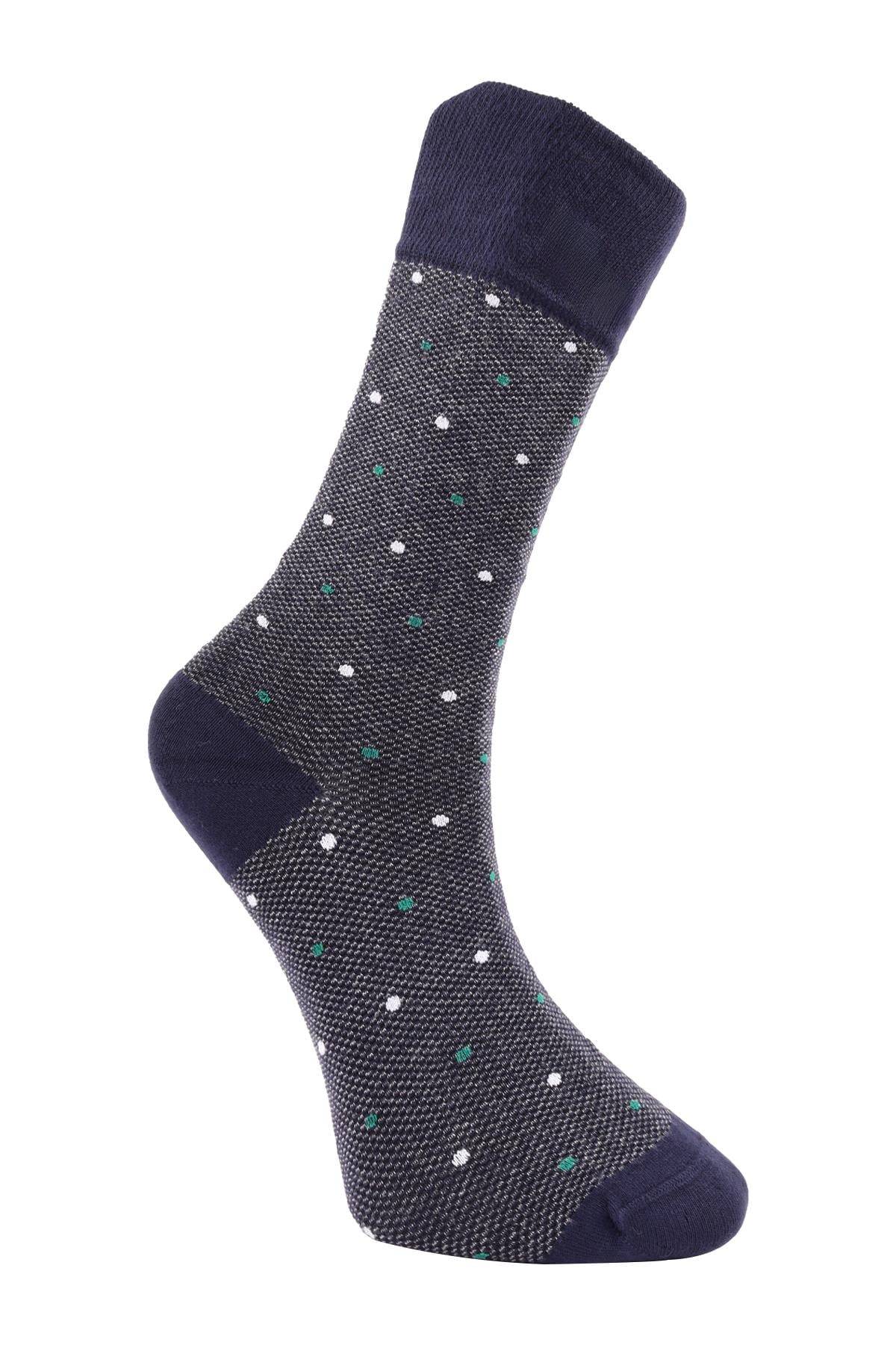 Erkek Lacivert Bambu Likralı Soket Çorap 5620