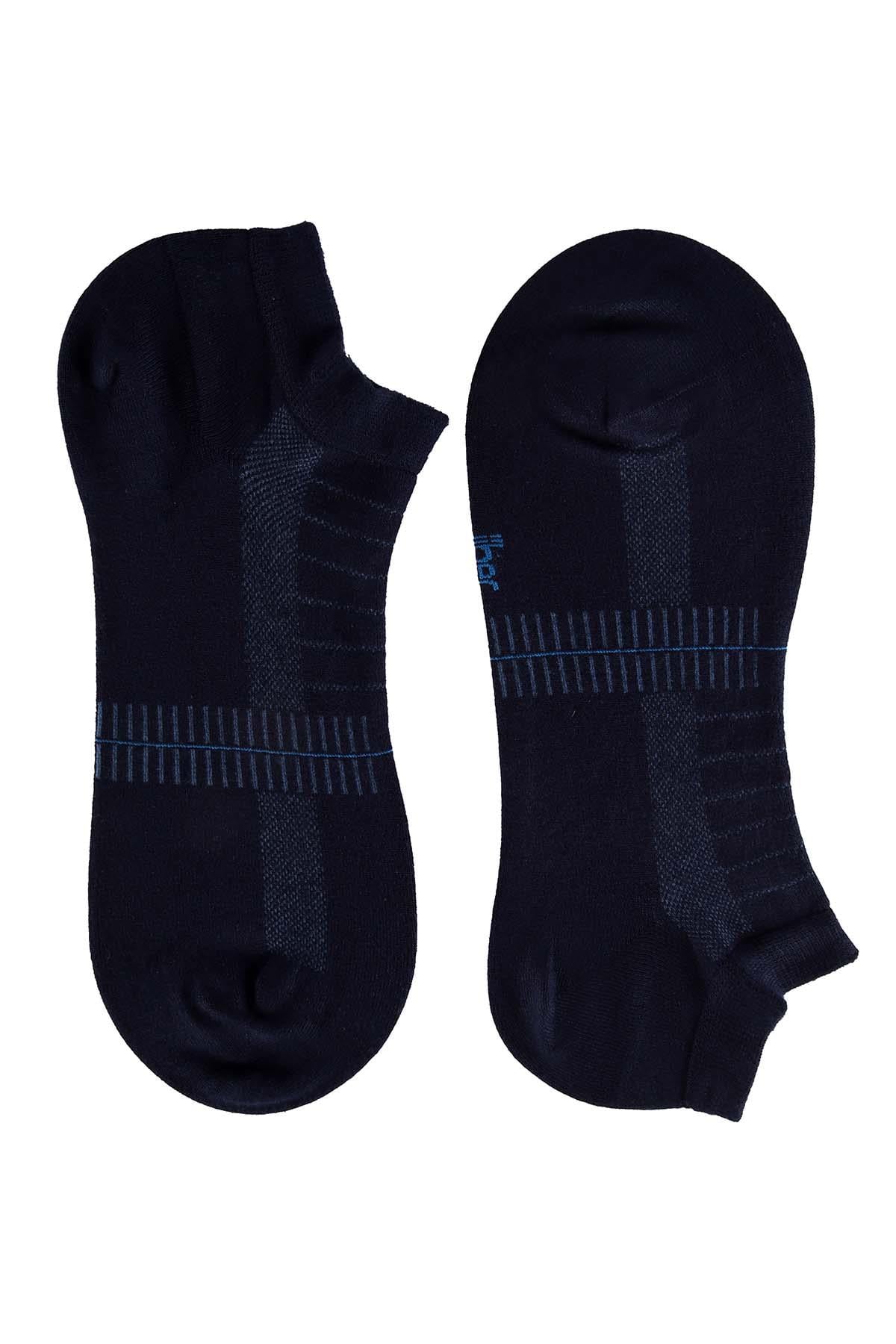 Erkek Lacivert Bambu Patik Çorap 6760