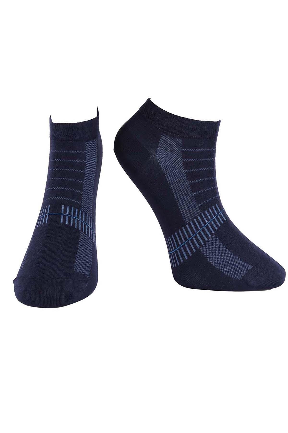 Erkek Lacivert Bambu Patik Çorap 6760