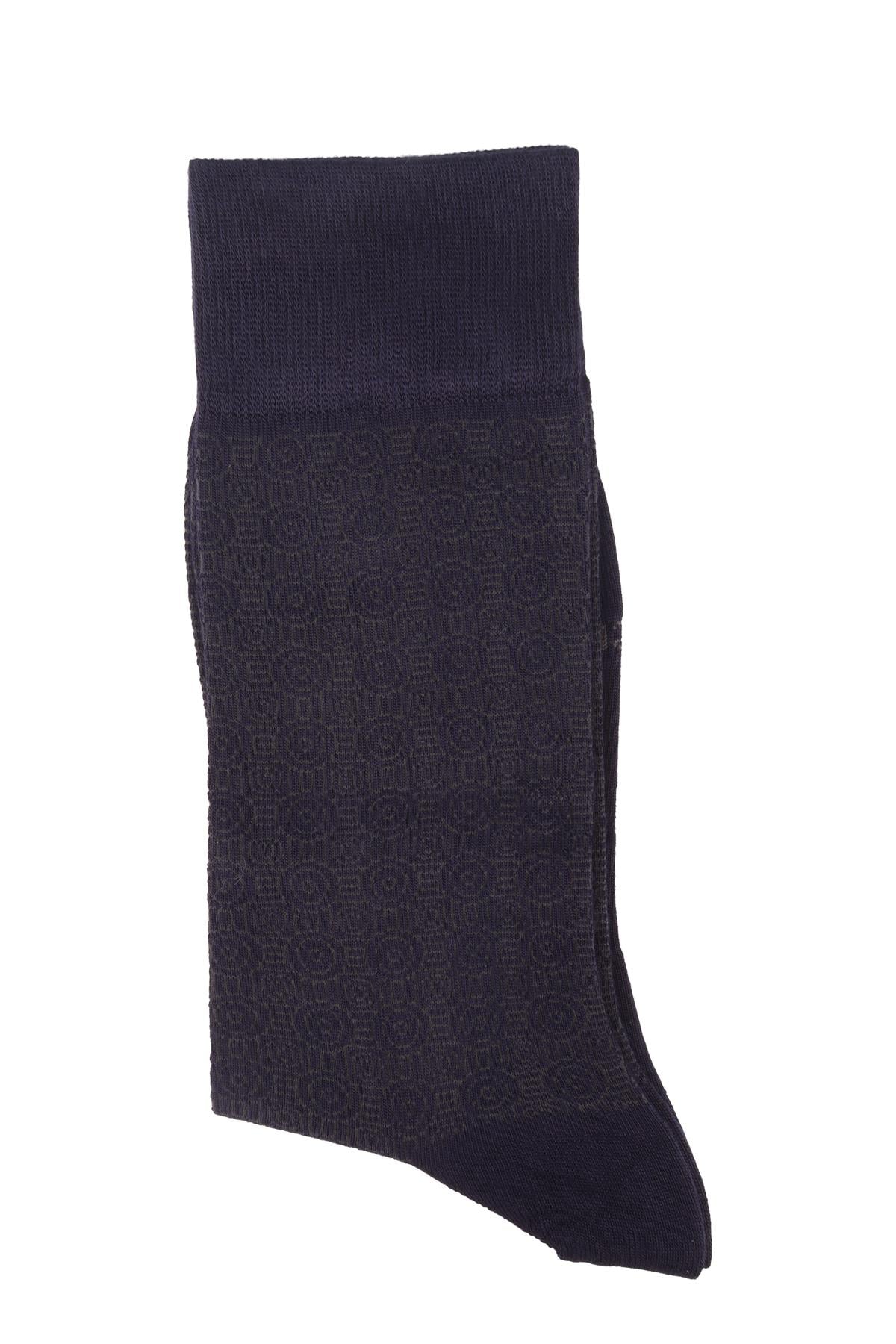 Erkek Lacivert Bambu Soket Çorap 5536
