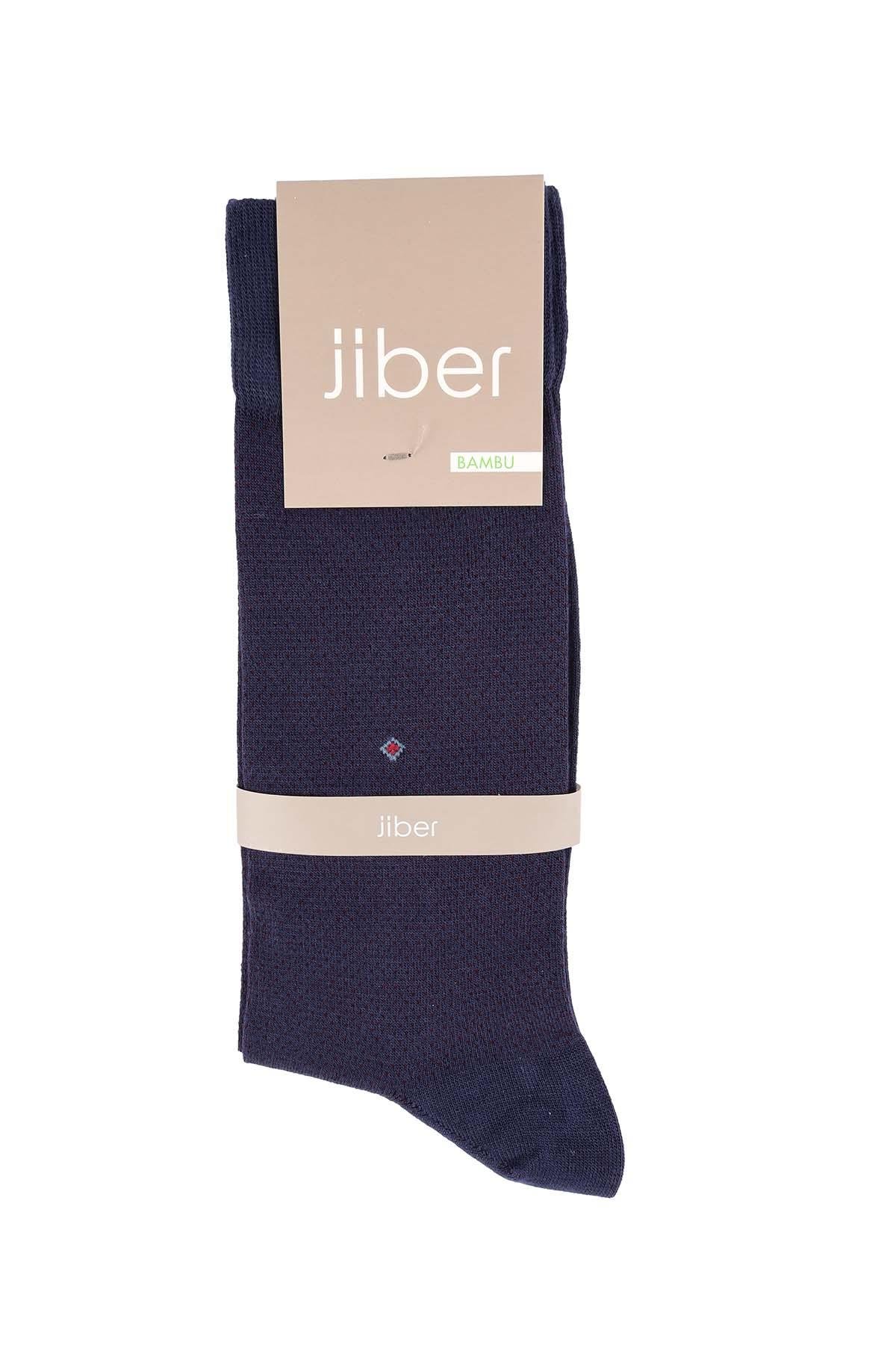 Erkek Lacivert Bambu Uzun Çorap 5518