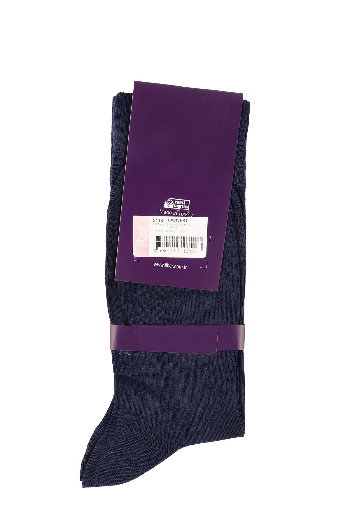 Erkek Lacivert Modal Uzun Çorap 5118