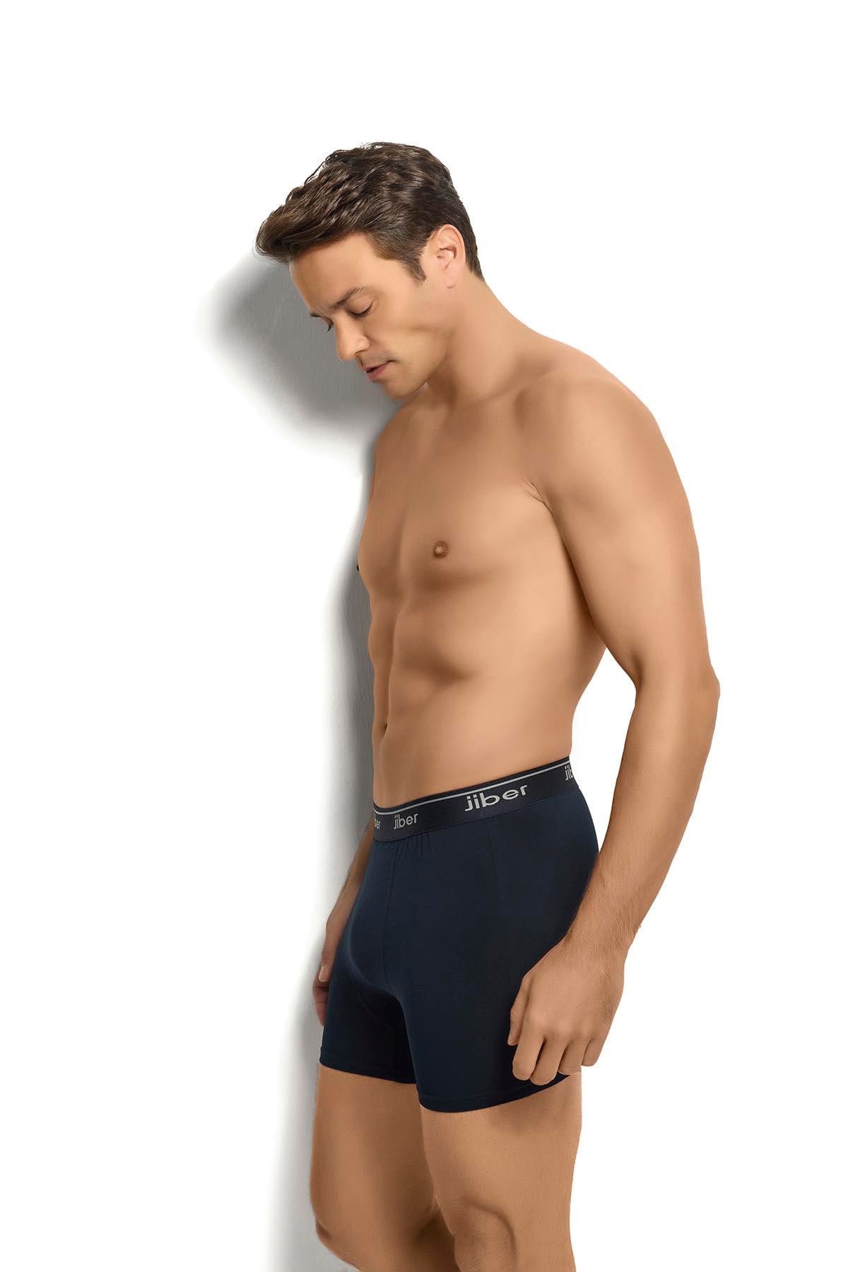 Erkek Lacivert Pamuklu Likralı 6'lı Boxer 156