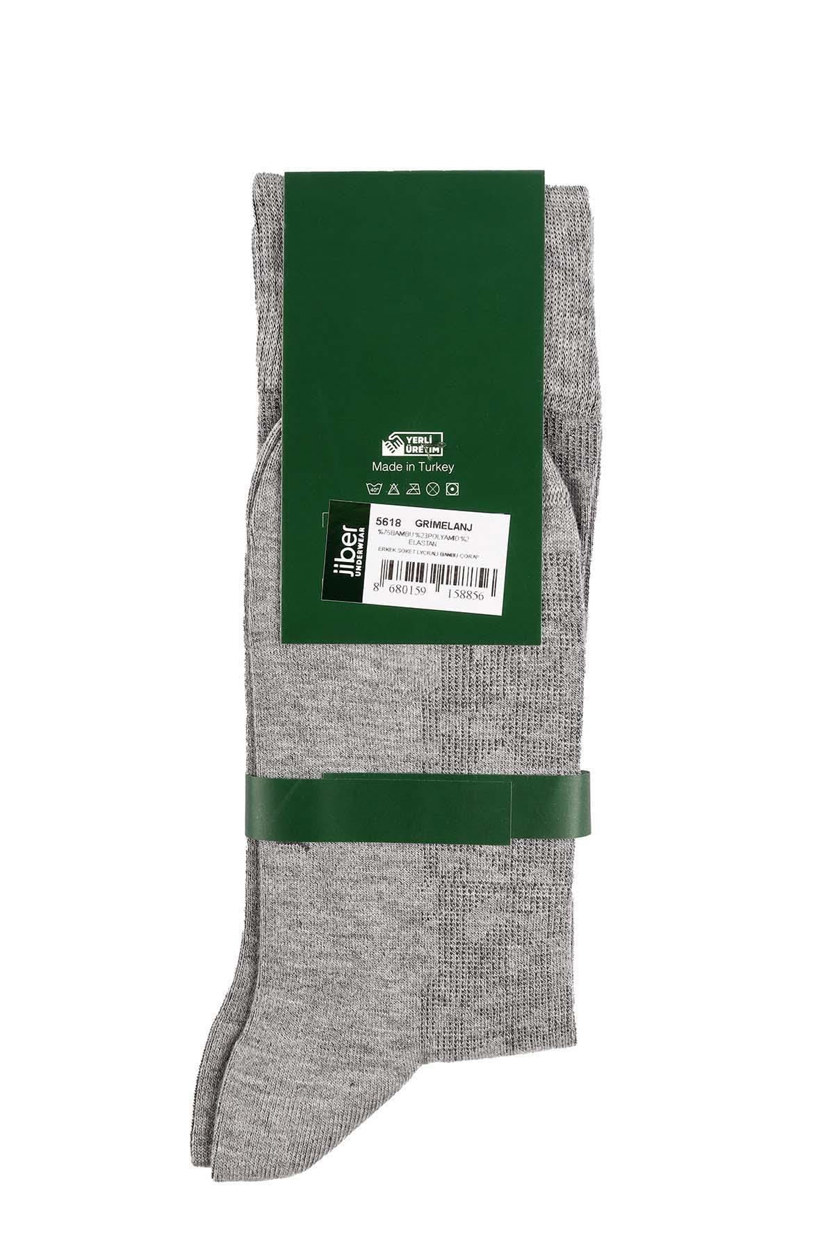 Erkek Likralı Bambu Soket Çorap 5618 Grimelanj  JBR5618.000001