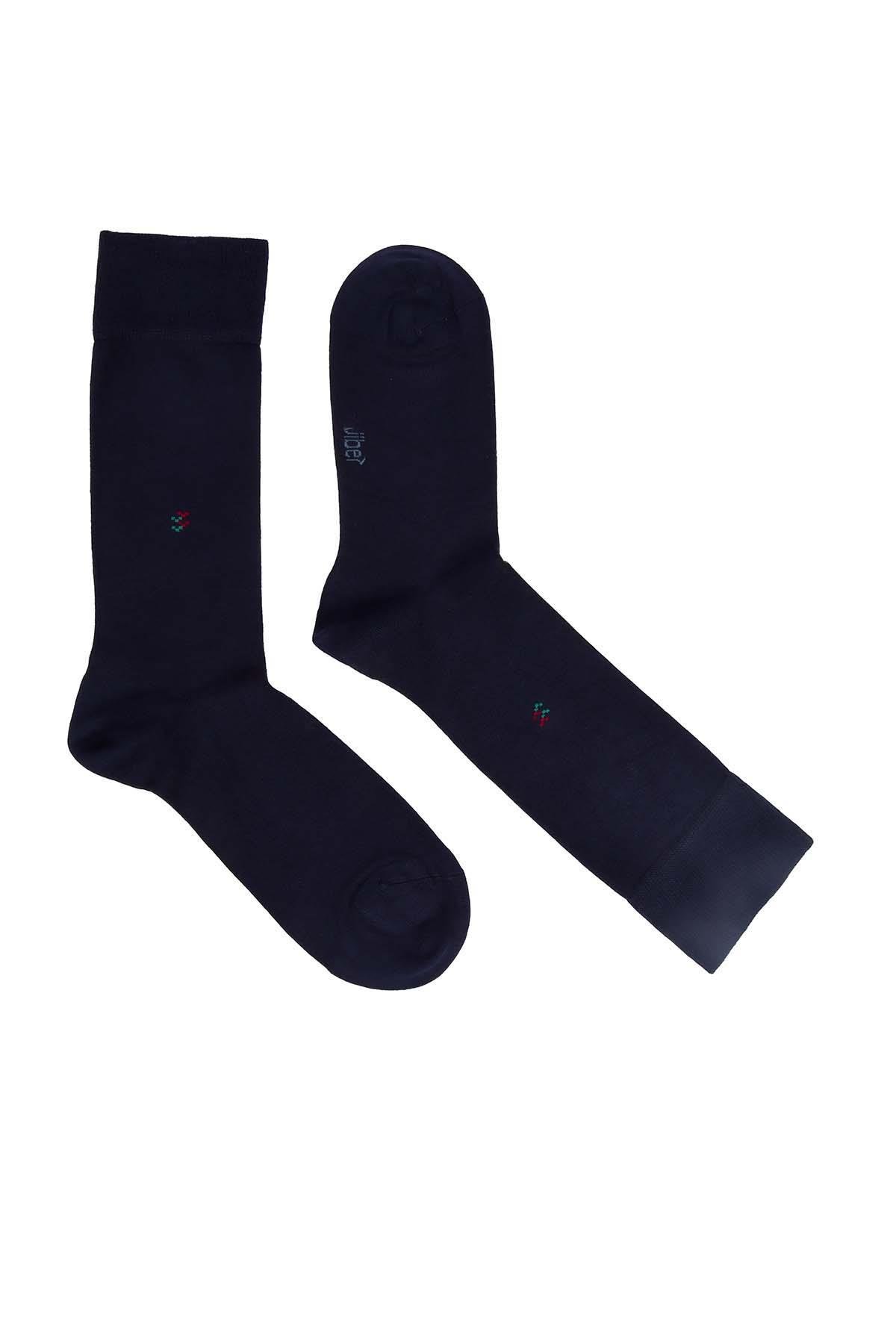 Erkek Likralı Bambu Lacivert Çorap 5617
