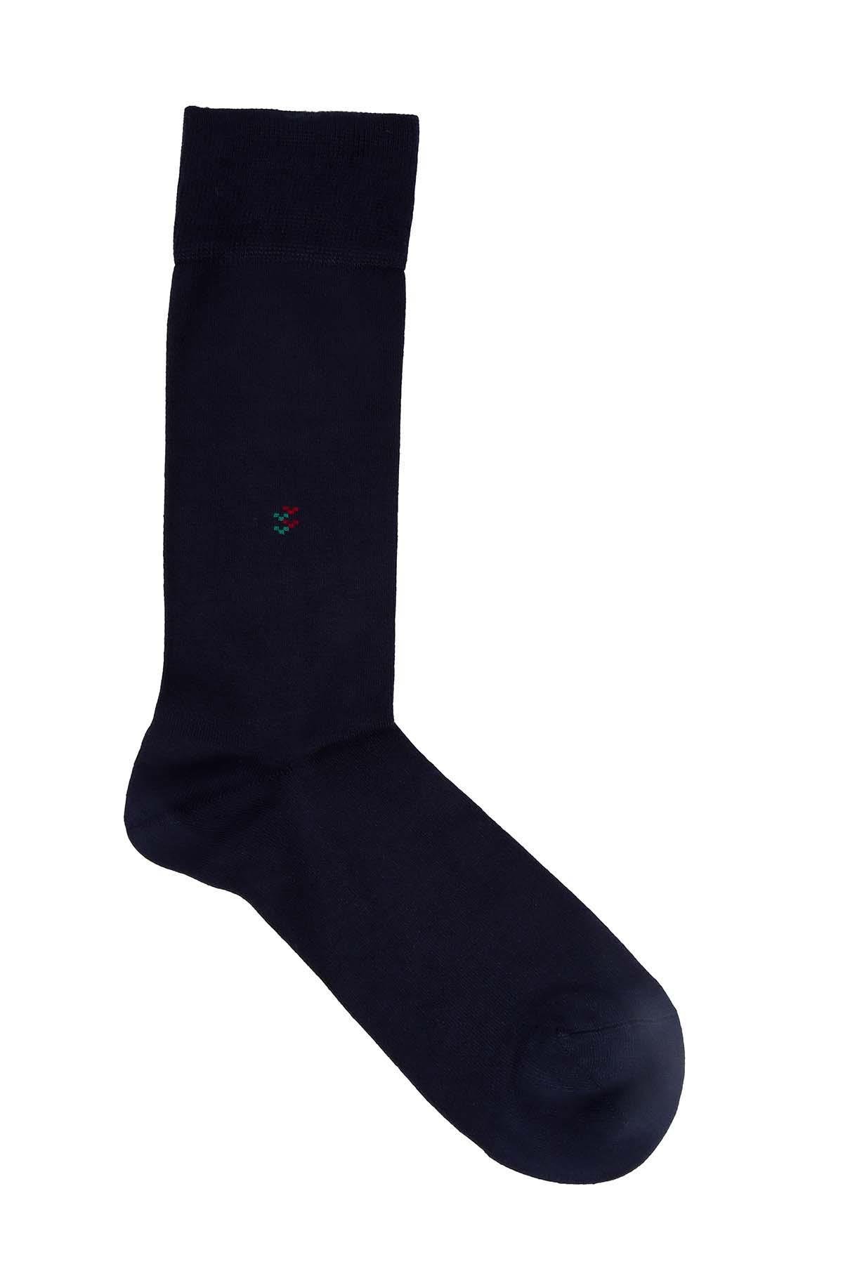 Erkek Likralı Bambu Lacivert Çorap 5617