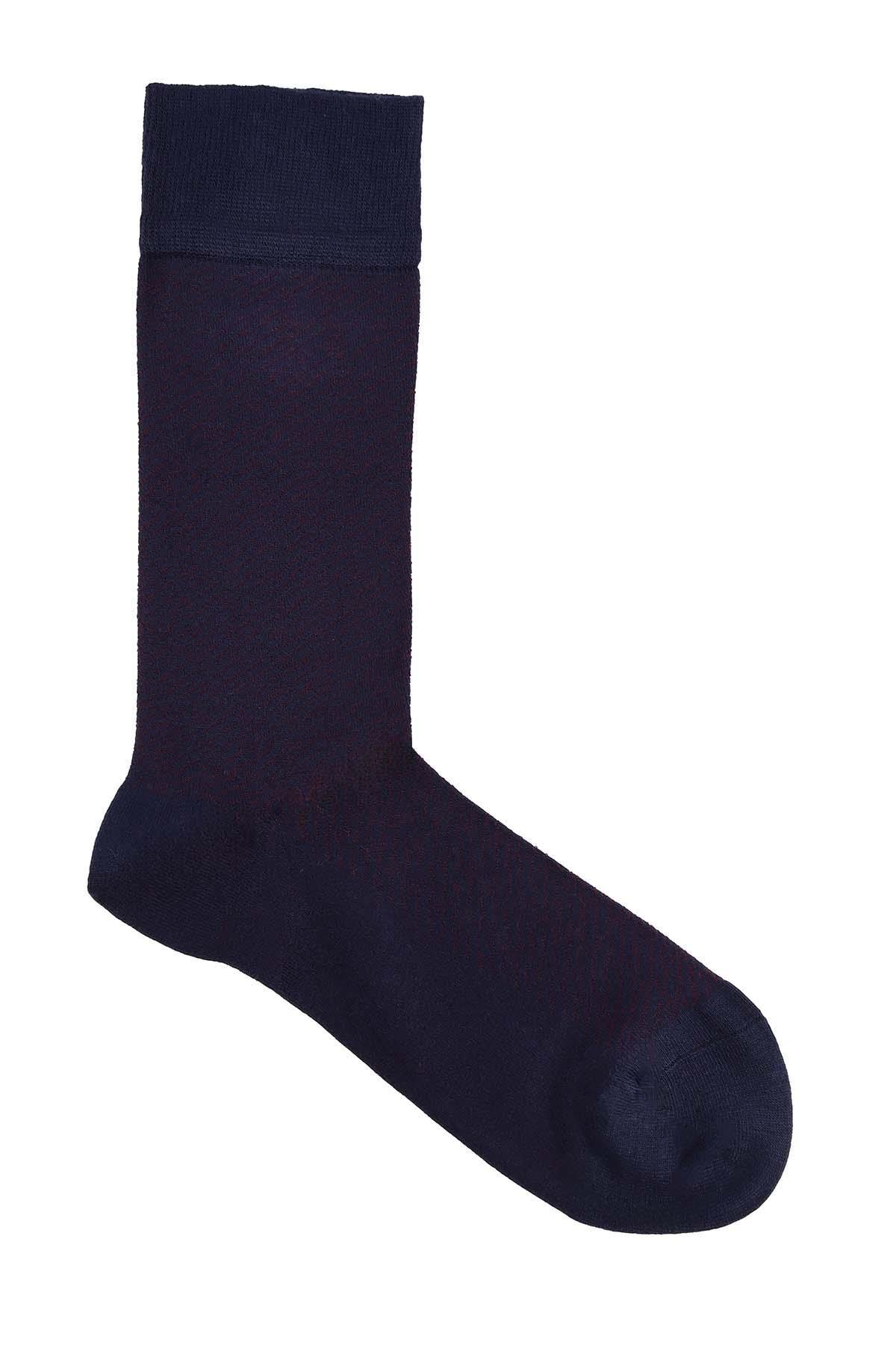 Erkek Likralı Bambu Lacivert Çorap 5616