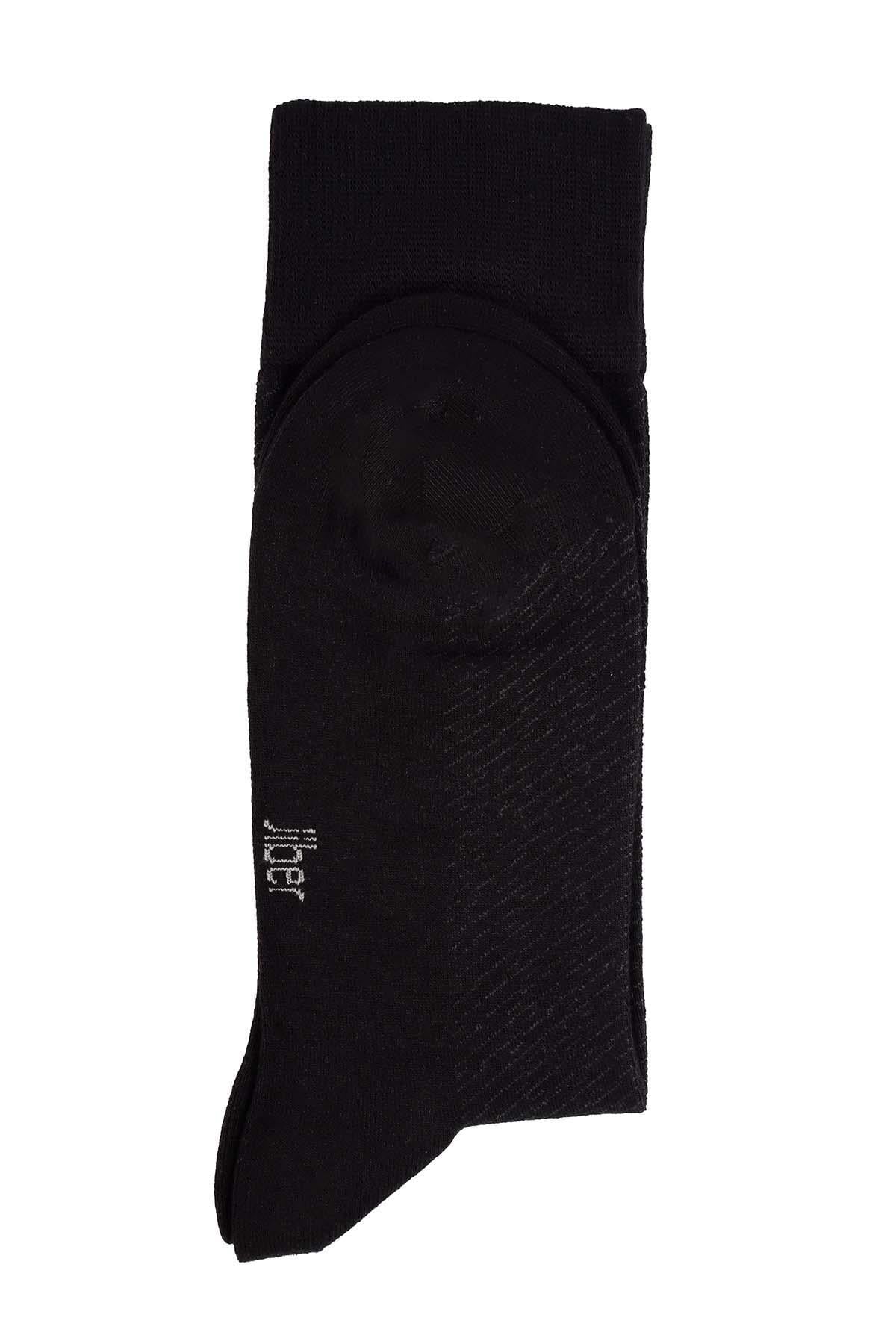 Erkek Likralı Bambu Siyah Çorap 5616