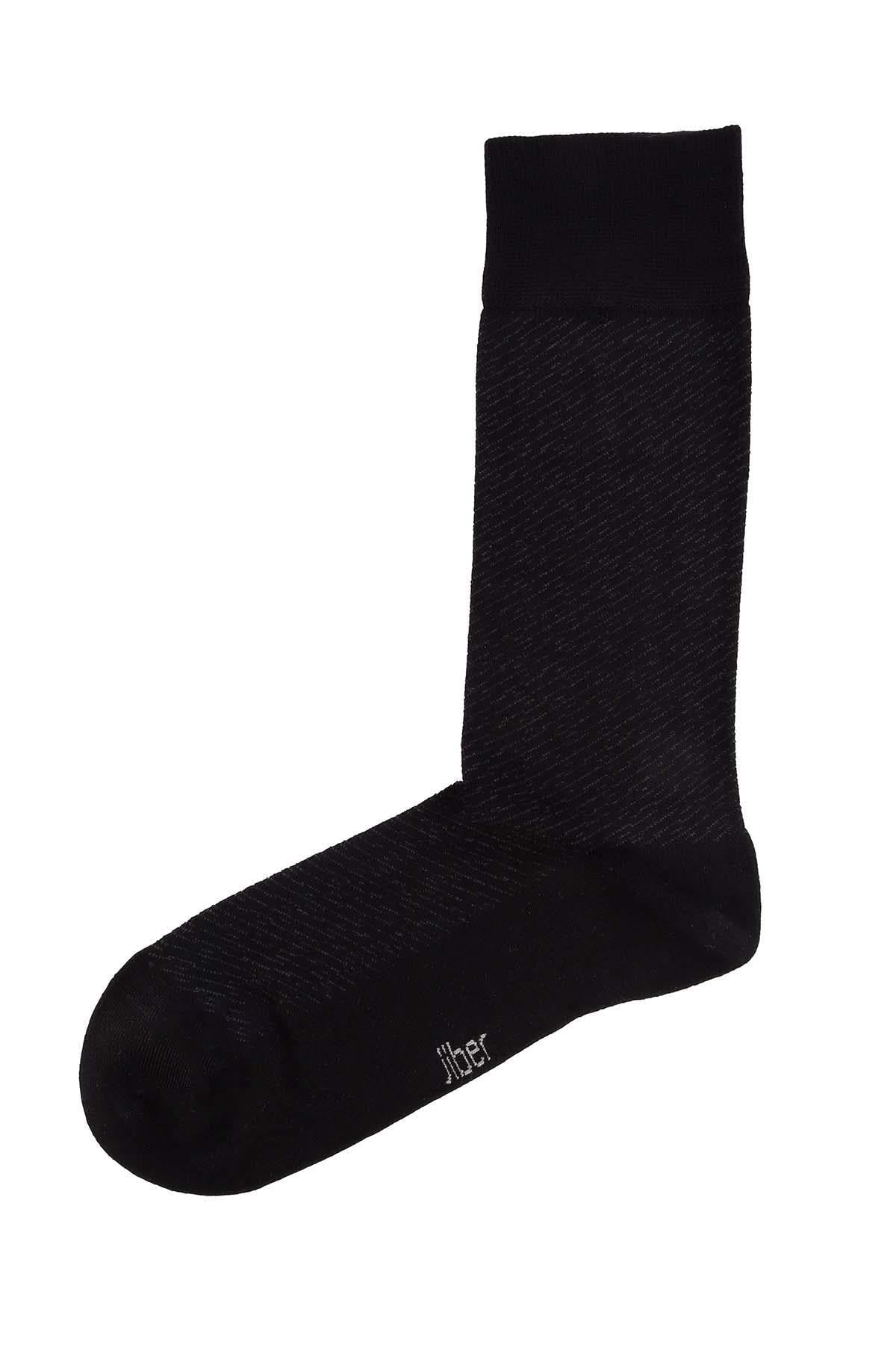 Erkek Likralı Bambu Siyah Çorap 5616